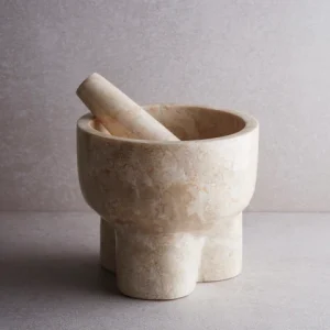 Marble Mortar & Pestle-Cream（大理石研钵和杵-奶油色）